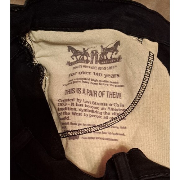 Levi’s 541 Straight Fit Black Stretch Denim Jeans Men’s Size 42x32 - Picture 9 of 15